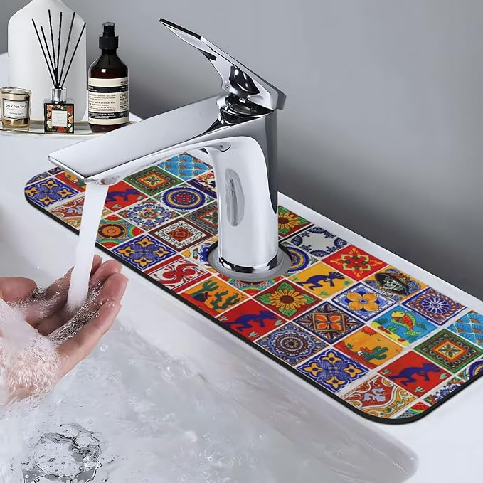 Mexican Tiles Multicolored Bright Colorful