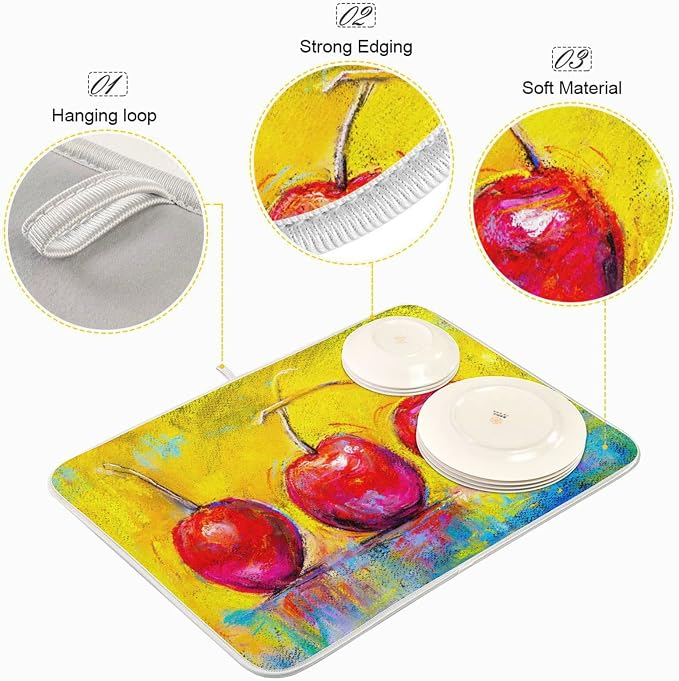 19 Red apple yellow background