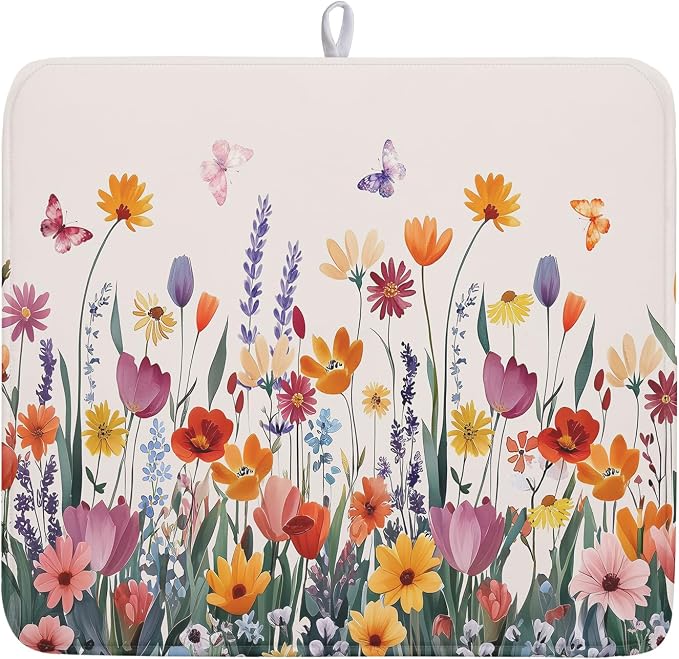 Colorful Floral Fluttering Butterfly