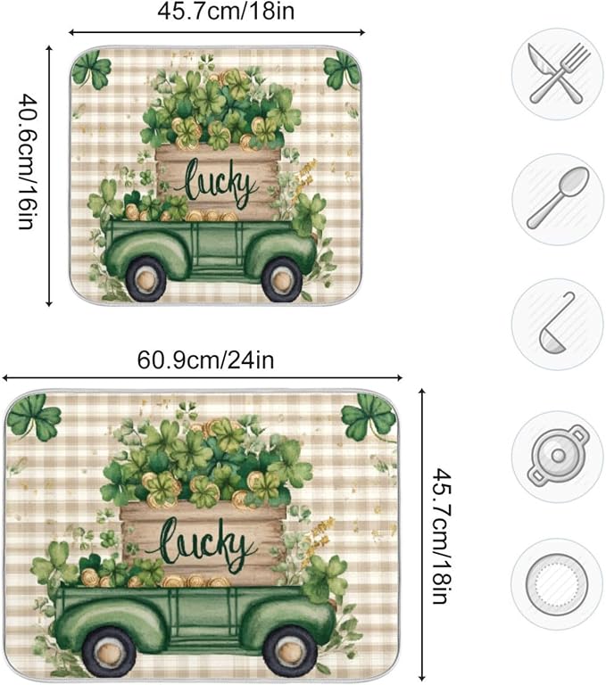 truck full of green clovers