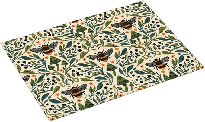 Vintage Bee Mushroom