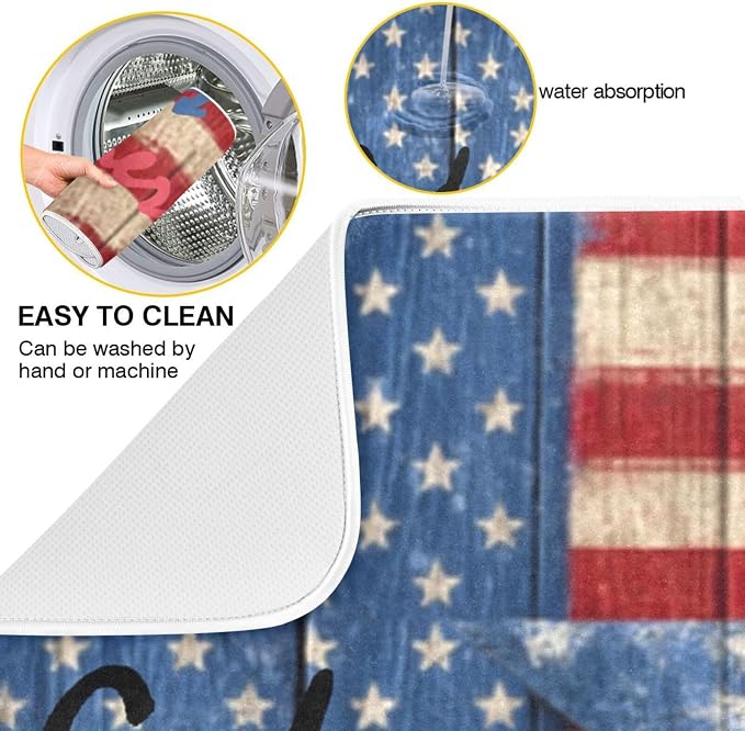 american flag design wooden