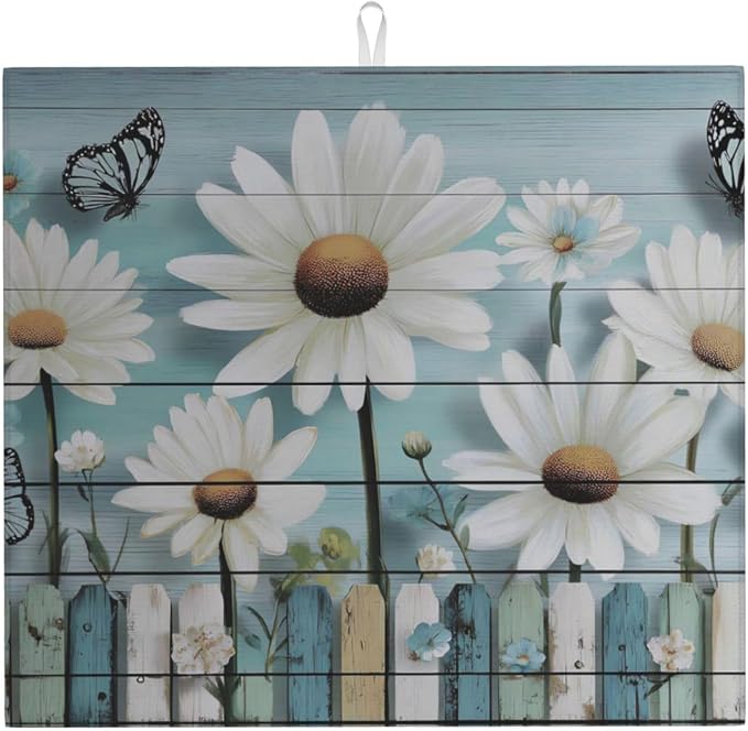 Daisy Flowers On Teal