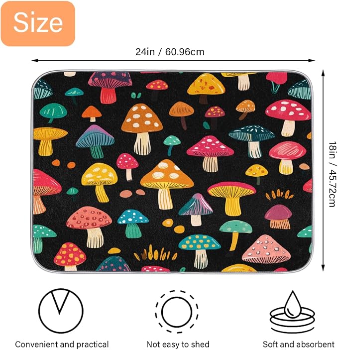 Colorful Cute Mushrooms