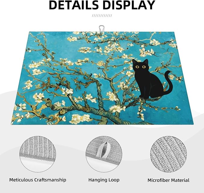 Almond Blossom Black Cat