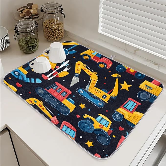 Colorful Cartoon Excavator