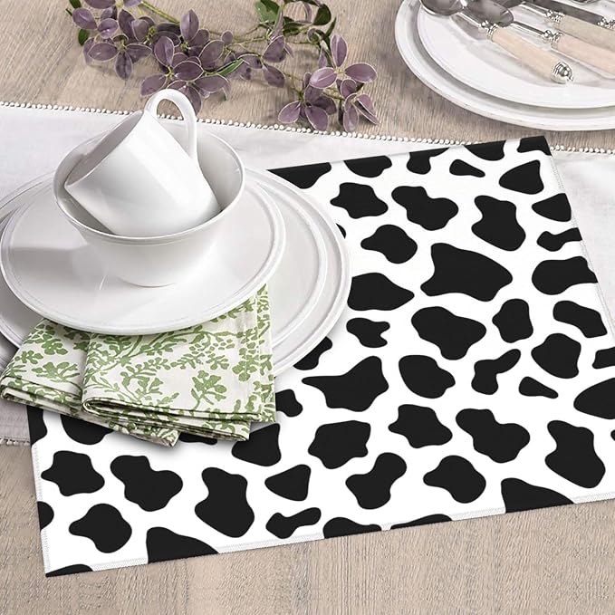 Black White Cow Print