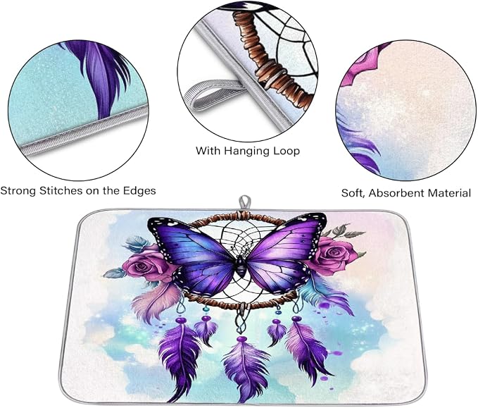 Purple Butterfly Dreamcatcher