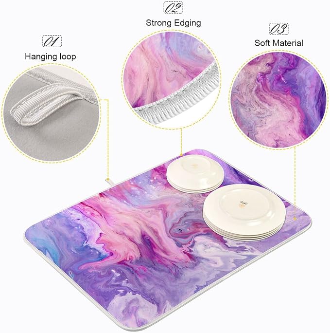 Abstract Purplr Pink Marble Paint