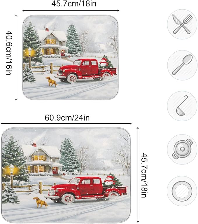 christmas tree red truck