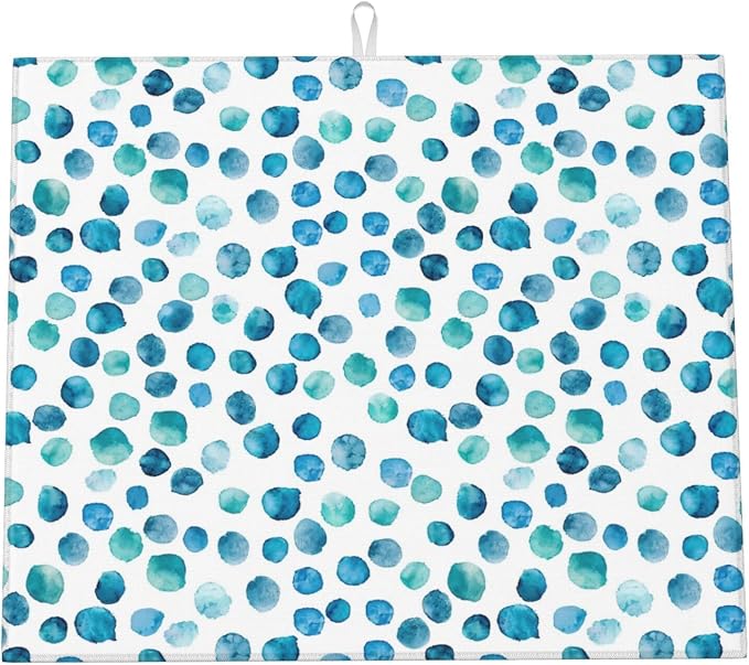 Blue Green Teal Polka Dot