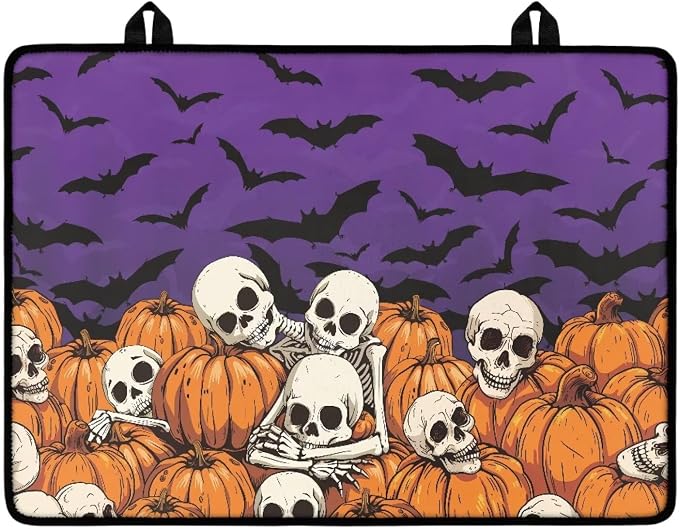 Halloween Skull Pumpkin Bat