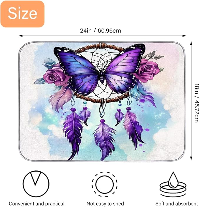 Purple Butterfly Dreamcatcher