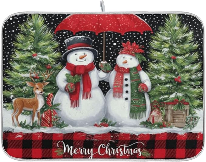 merry christmas with snowmen