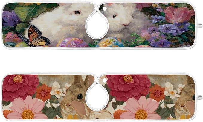 Easter Bunny Eggs Flowers Butterfly