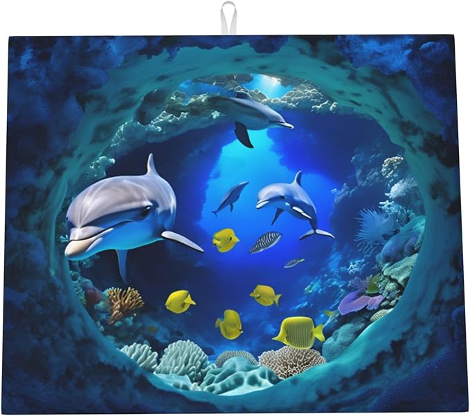 Underwater Dolphin Coral Tropical Fish