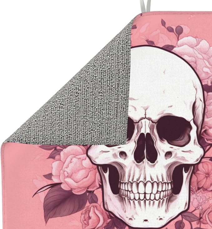 Vintage Skull Pink Floral