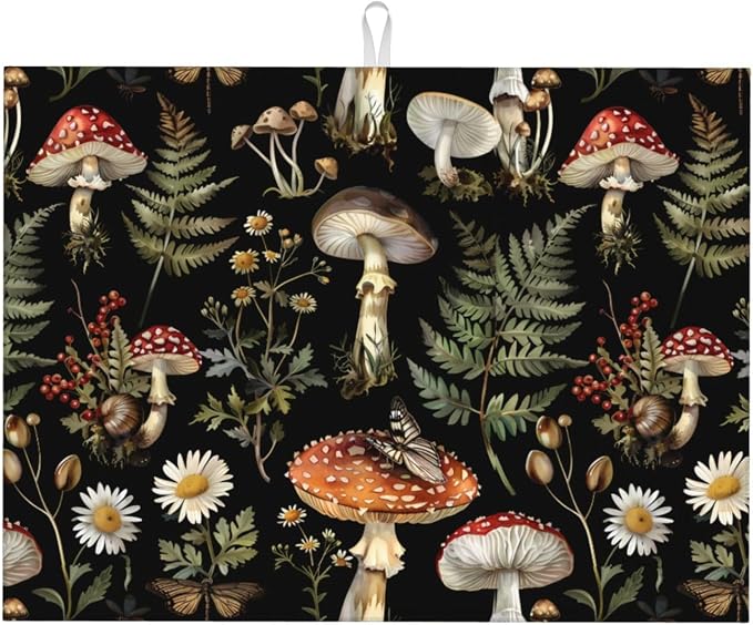 Vintage Forest Mushrooms