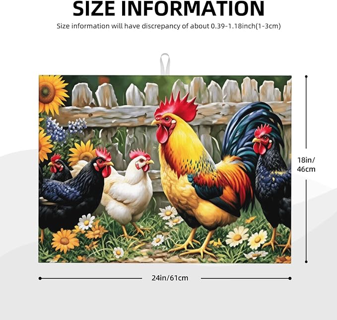 Colorful Chickens In Garden