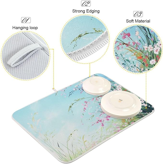 beautiful spring floral grass