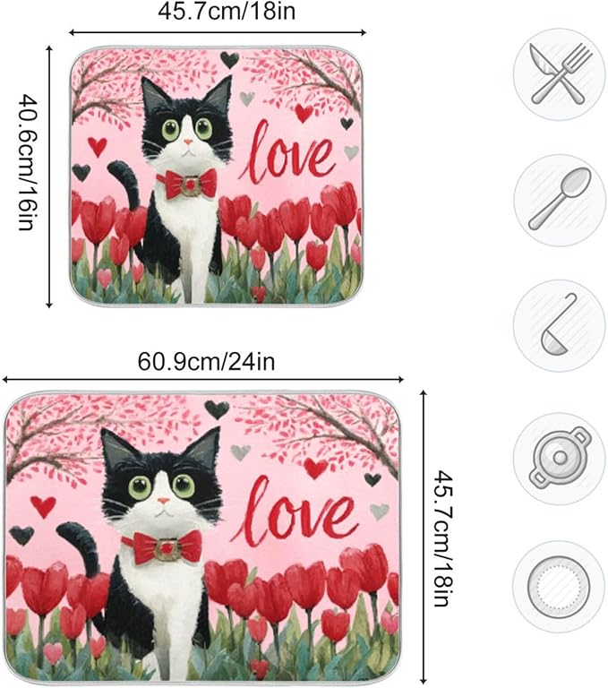 tulips cat love
