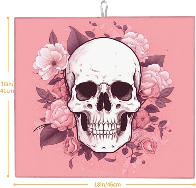 Vintage Skull Pink Floral