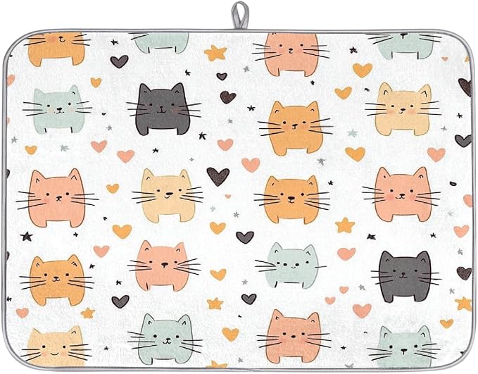 Cute Cartoon Cat With Hearts