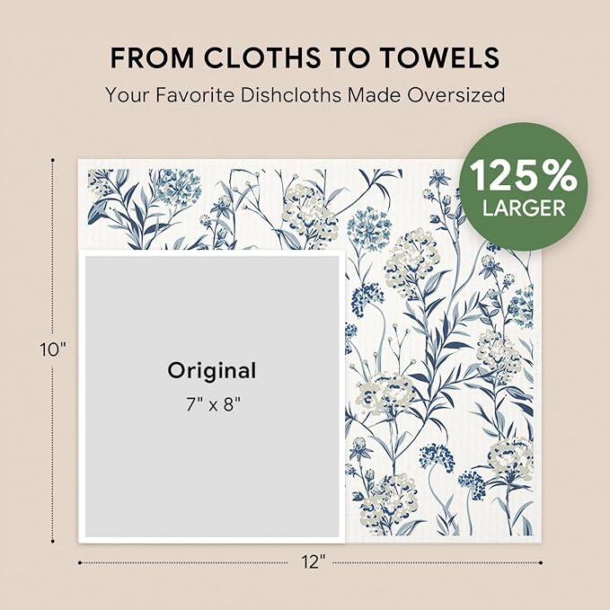 Watercolor Florals Stormy Blue - Xl 4 Pack