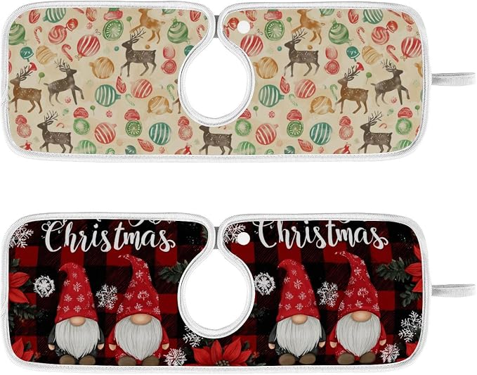 Checkered Christmas Gnomes Vintage Elk