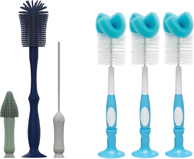 Silicone Brush Set + Blue Brush, 3-pack