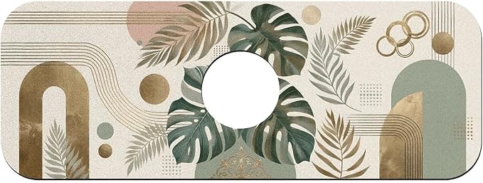 Boho Monstera Gold Geometric