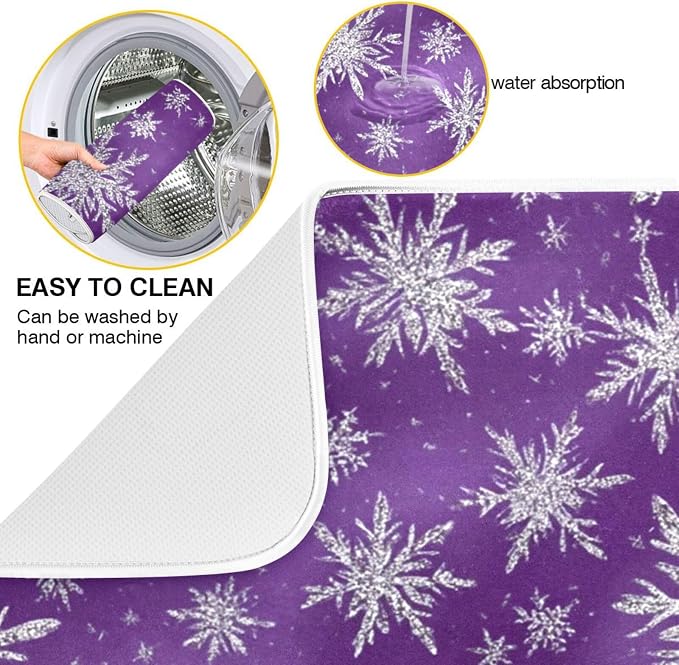 purple glittery snowflakes