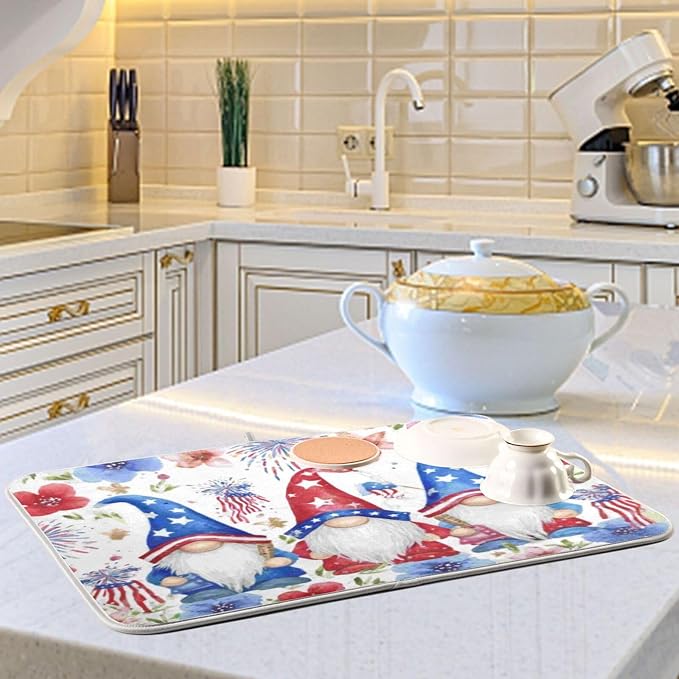 cute gnomes american flag