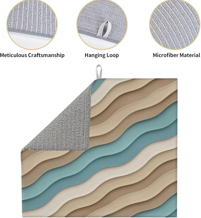Ombre Beige Blue Wave