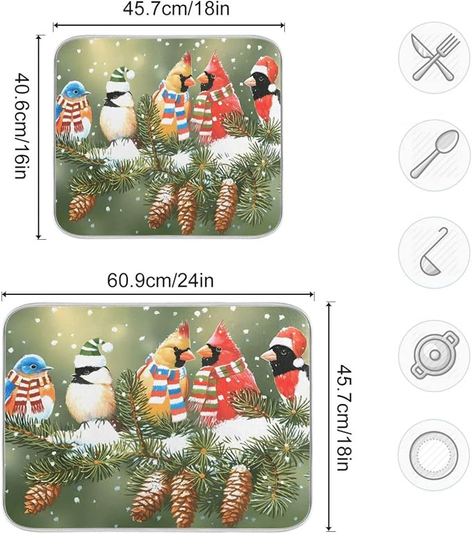 Christmas Birds Snow