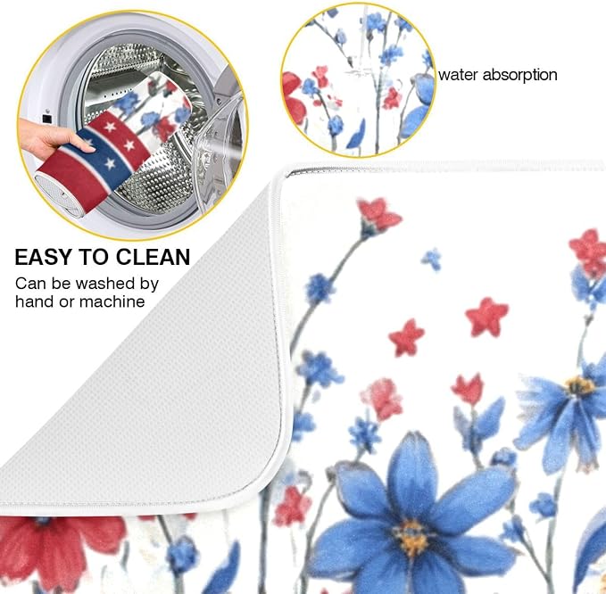 red white and blue wildflowers
