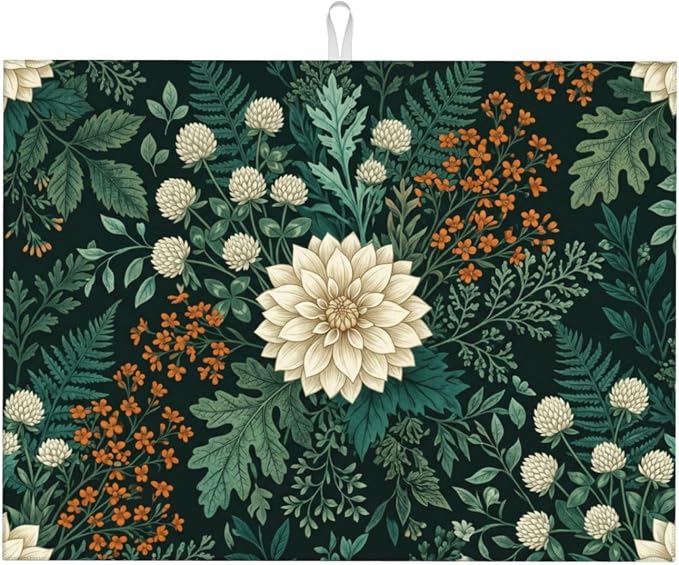 Forest Green Floral