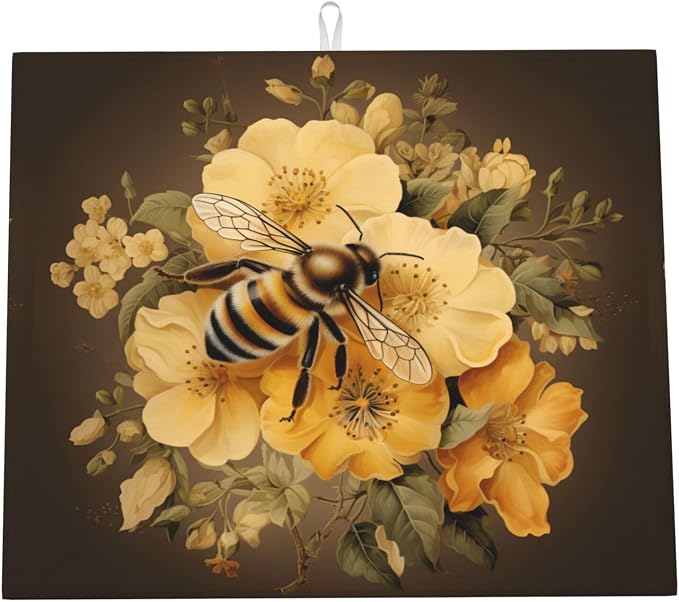 Vintage Bee Yellow Floral