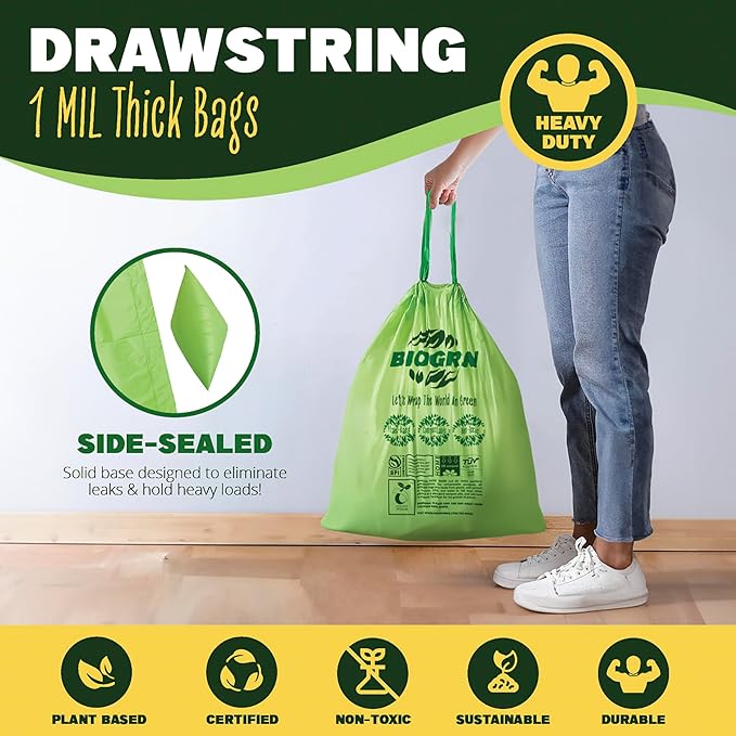 13 Gal, Drawstring Bags, 30 Count