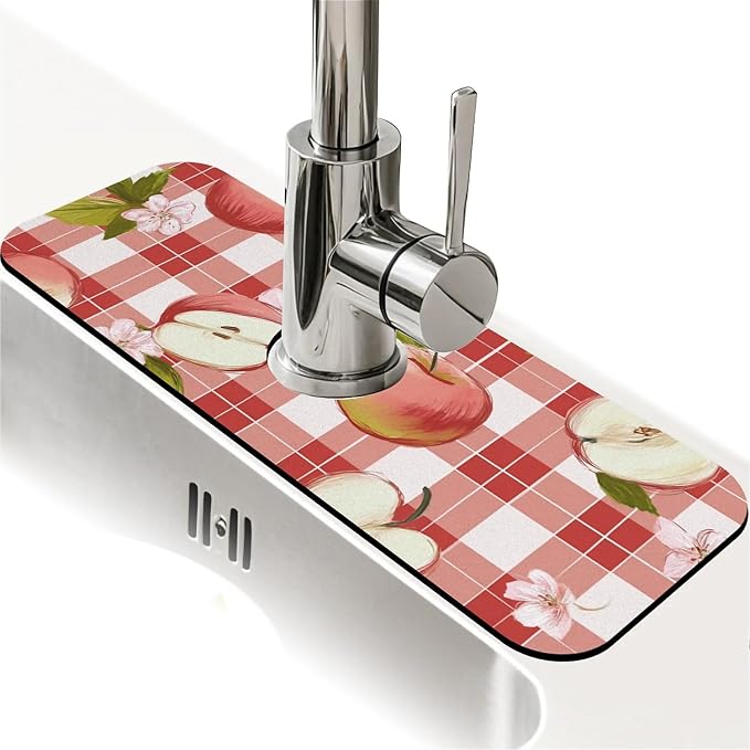 Apple-on a checkered