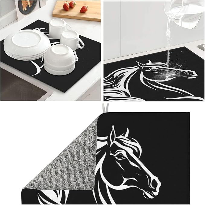 White Horse Silhouette Black