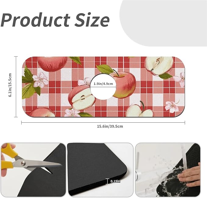 Apple-on a checkered