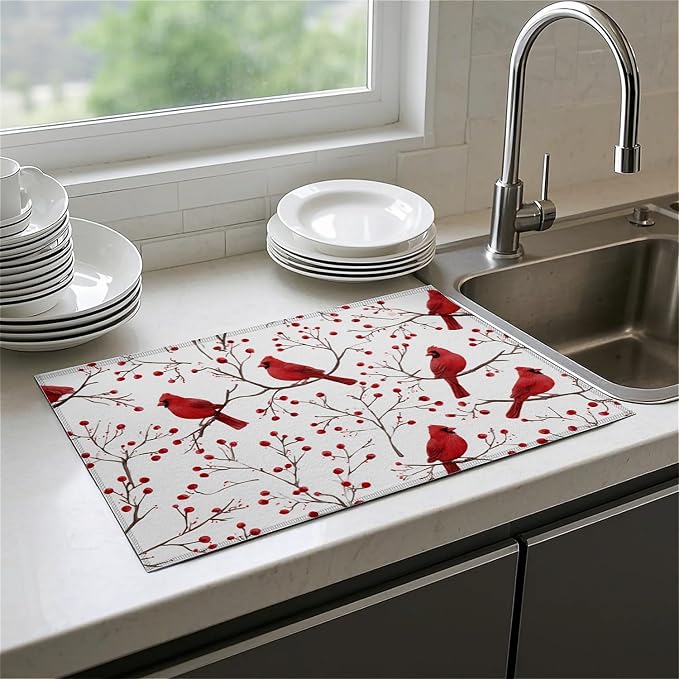 Cardinal Bird Red Berry