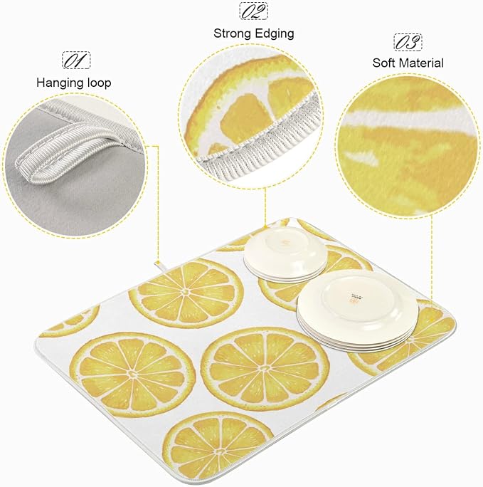6 Yellow Sliced Lemon