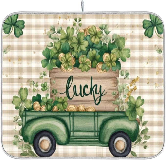 truck full of green clovers