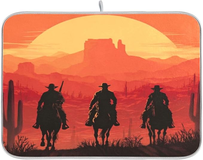 three cowboys riding horses