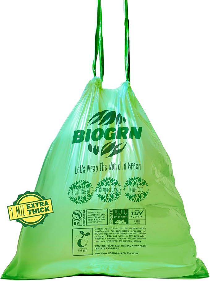 3 Gal, Drawstring Bags, 50 Count