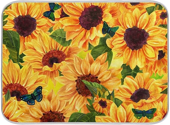 Sunflowers Blue Butterflies
