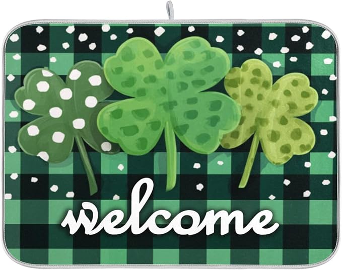 three green clovers