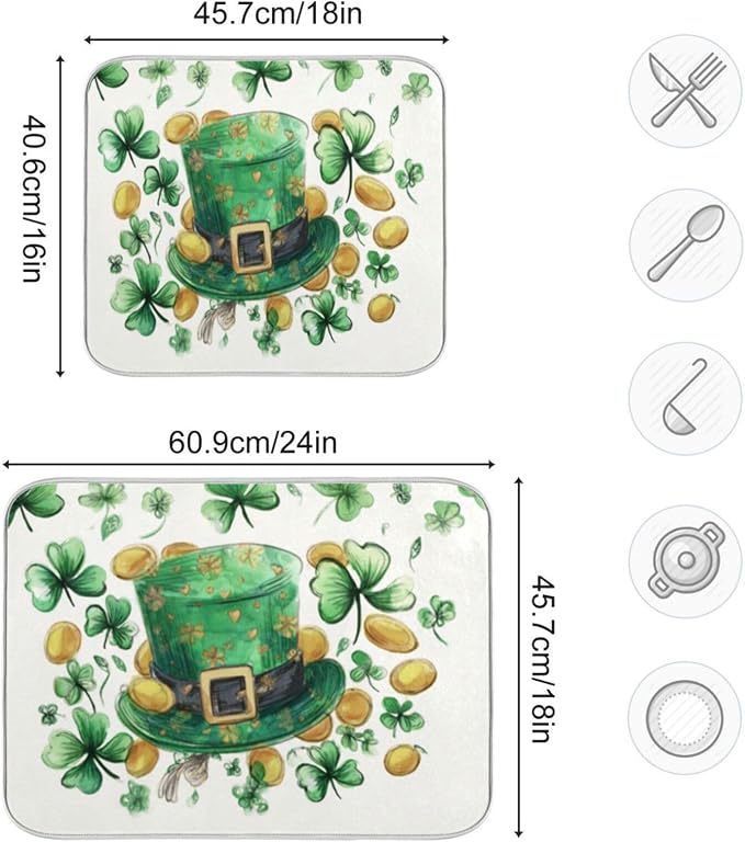 irish hat clovers gold coins
